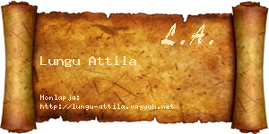 Lungu Attila névjegykártya